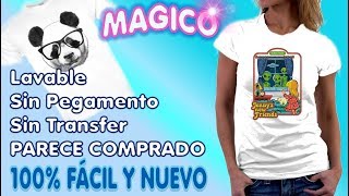 Como estampar PLAYERAS CAMISETAS personalizadas 🎽 FÁCIL EN CASA LAVABLE Ideas Decorar remeras fotos [upl. by Torin878]