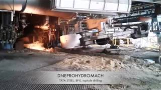 Blast Furnace taphole drilling [upl. by Strader893]