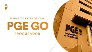 Gabarito Extraoficial PGE GO Procurador [upl. by Wilburn]