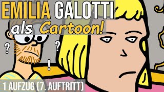 Emilia Galotti Lessing als Cartoon 1 Aufzug 7 Auftritt [upl. by Masera347]