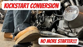 Chopper How To Shovelhead Kickstart Conversion [upl. by Eanrahc995]