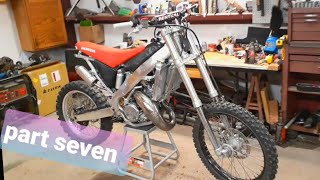 CR125 BUILD PART SEVEN  radiators exhaust and more [upl. by Sayre]