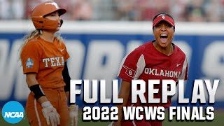 Oklahoma vs Texas 2022 Womens College World Series Finals Game 2  FULL REPLAY [upl. by Glynias937]