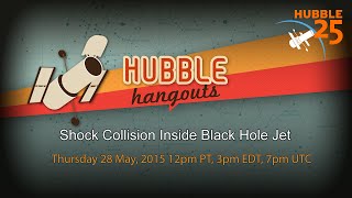 Shock Collision Inside Black Hole Jet  HubbleHangout [upl. by Naillimxam]