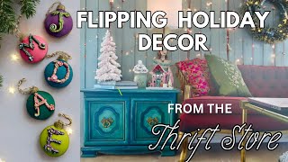 CHALLENGE  my holiday Gifts and decor from the Thrift Store  new color REVEAL [upl. by Htiekram]