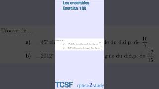 Exercice 109 Les ensembles TCSF Maths [upl. by Mercer]