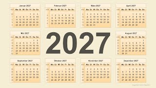 Kalender 2027 [upl. by Leeke]