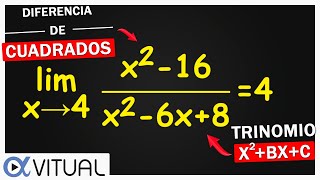 🔥 Ejercicios de LÍMITES Indeterminados 00 ► DIFERENCIA de CUADRADOS y TRINOMIO x2bxc [upl. by Rehc]