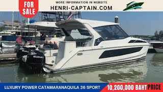 BOAT FOR SALE  Power catamaran aquila 36 sport 2 [upl. by Eillek]