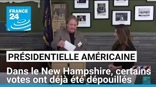 Présidentielle américaine  dans le New Hampshire certains votes ont déjà été dépouillés [upl. by Connors354]