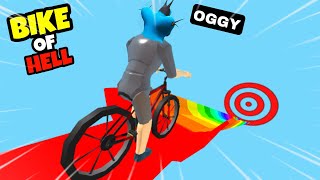 OGGY AMD JACK PLAYING BIKE OF HELL IN ROBLOX [upl. by Hasila]