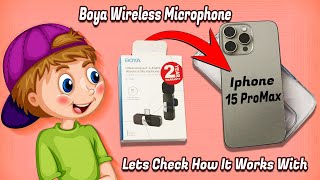 Boya Wireless Microphone By v10  InDepth Review  Usb CType For Iphone 15 Pro Max [upl. by Nwahsiek]