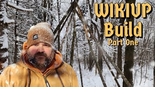 Wikiup Shelter Build Part One wikiup bushcraft camping outdoors [upl. by Latrena410]