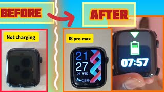 Smartwatch not charging problem solved✅  how to repair smartwatch battery [upl. by Kizzie816]