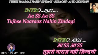 Tujhse Naraz Nahin Zindagi Lata Ji Karaoke Scrolling Lyrics Eng amp हिंदी [upl. by Eeresid]