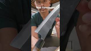 Nao Yamamoto Aogami Super KurouchiTsuchimeDamascus 240mm Gyuto Beefy workhorse grind but TBE [upl. by Three]