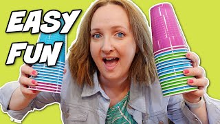 10 EASY INDOOR Games With CUPS  GAMES For ALL AGES [upl. by Philina]