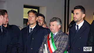 Dopo la cittadinanza onoraria le Frecce Tricolori arrivano a Pieve di Soligo [upl. by Elletse]