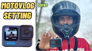 Gopro Best Motovlogging Setting  gopro hero 12 black motovlog setting setup motovlog gopro [upl. by Etnom]