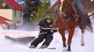 Skijoring in Wisdom Montana [upl. by Taite]