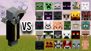 Evoker VS All Minecraft Mobs  Minecraft Mob Battle [upl. by Yorztif]