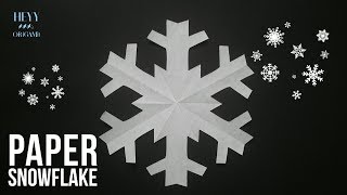 Paper SnowflakeHow to make origami kirigami paper snowflake [upl. by Yoccm99]