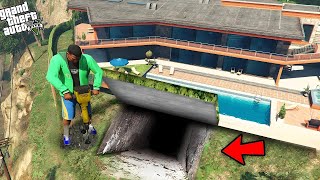 Franklin Build The Most Secret Underground Bunker In House in GTA 5  SHINCHAN GTA 5 VIDEO [upl. by Elrebmik]