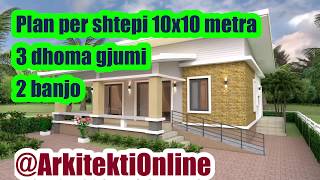 Projekt per Shtepi 10x10 metra  Arkitekti Online [upl. by Damaris115]