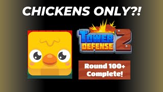 USING ONLY CHICKENS  Blooket Tower Defense 2 Challenge Round 50 [upl. by Ynez258]