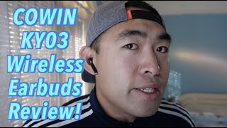 COWIN KY03 Wireless Bluetooth Earbuds Review Worth it [upl. by Greabe]