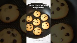 Galletas con 3 INGREDIENTES en la SARTÉN en 10 minutos 🍪 postresfaciles [upl. by Ydniahs]