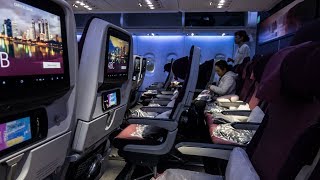 QATAR AIRWAYS A380 ECONOMY CLASS  QR830 Doha  Bangkok  FLIGHT REVIEW [upl. by Ahsikram]