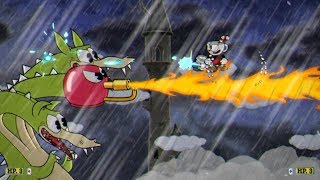 CUPHEAD Coop Boss Fight 9  Grim Matchstick NO DAMAGE [upl. by Cutlerr]