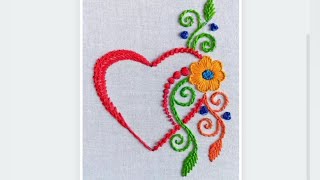 new dil se hand embroidery design dil design [upl. by Ingelbert]