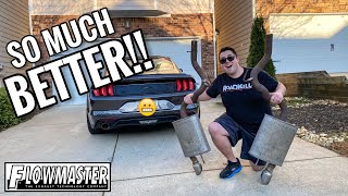 MUSTANG ECOBOOST FLOWMASTER OUTLAW EXHAUST  Much louder [upl. by Hirst]