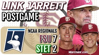 FSU Baseball Coach Link Jarrett on 72 win over Stetson in Regionals  FSU Baseball  Warchant FSU [upl. by Latia]