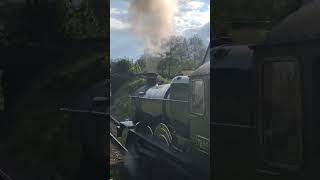 GWR manor 7828 ‘odney manor’ leaving watchet station the west Somerset railway [upl. by Enirol]