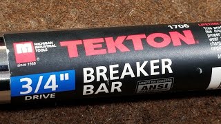 Tekton 34quot Drive Large Breaker Bar Review [upl. by Mencher159]