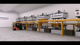 Fully Automatic Compressed Wood Pallet Making MachineAutomatic Presswood Pallet Production Line [upl. by Faye]