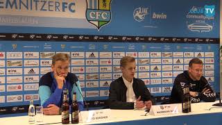 Chemnitzer FC  SG Sonnenhof Großaspach  Stimmen amp Pressekonferenz nach dem Spiel [upl. by Dinse]