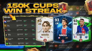 IMAGINE REACHING FC CHAMPION 2 UNDEFEATED ☠️  150k Cups H2H Grind in fc mobile [upl. by Enilekaj66]