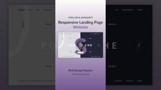 Responsive Landing Page Using HTML CSS amp JavaScript webdevelop webdesign htmlcsstutorial [upl. by Lindon371]