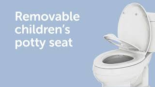 Quick Flip Toilet Seat with Builtin Potty Seat [upl. by Criswell50]