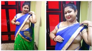 Saree Porar New Style Ghagra Indian Latest Sari Wearing [upl. by Sidonnie811]