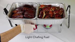 How To Setting Up A Wire Rack Chafer for Hot Food [upl. by Kimmy662]