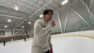 HOW TO do the GRAPEVINE Freestyle ice skating trick [upl. by Llebpmac]