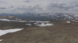 Dovre Gudrandsdalen Dombås snø på fjellet  Flying Over Norway [upl. by Morse]