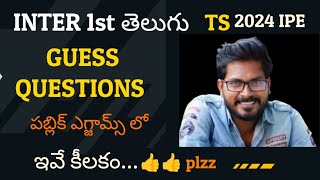 TS Inter 1st Year Telugu Important List for Public Exams 2024 Trilokya6600Trilokya6600 [upl. by Oidacra]