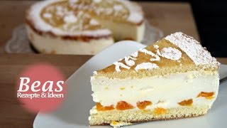 KÄSESAHNETORTE Rezept  Lecker backen mit Mandarinen [upl. by Aserej]