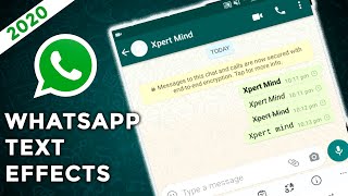 How To Add Effects To Text Messages In Whatsapp  New 2023 Updated [upl. by Enneirb]